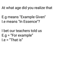 e.g. vs i.e. - Example given or For Example, IN Essence vs Thats is